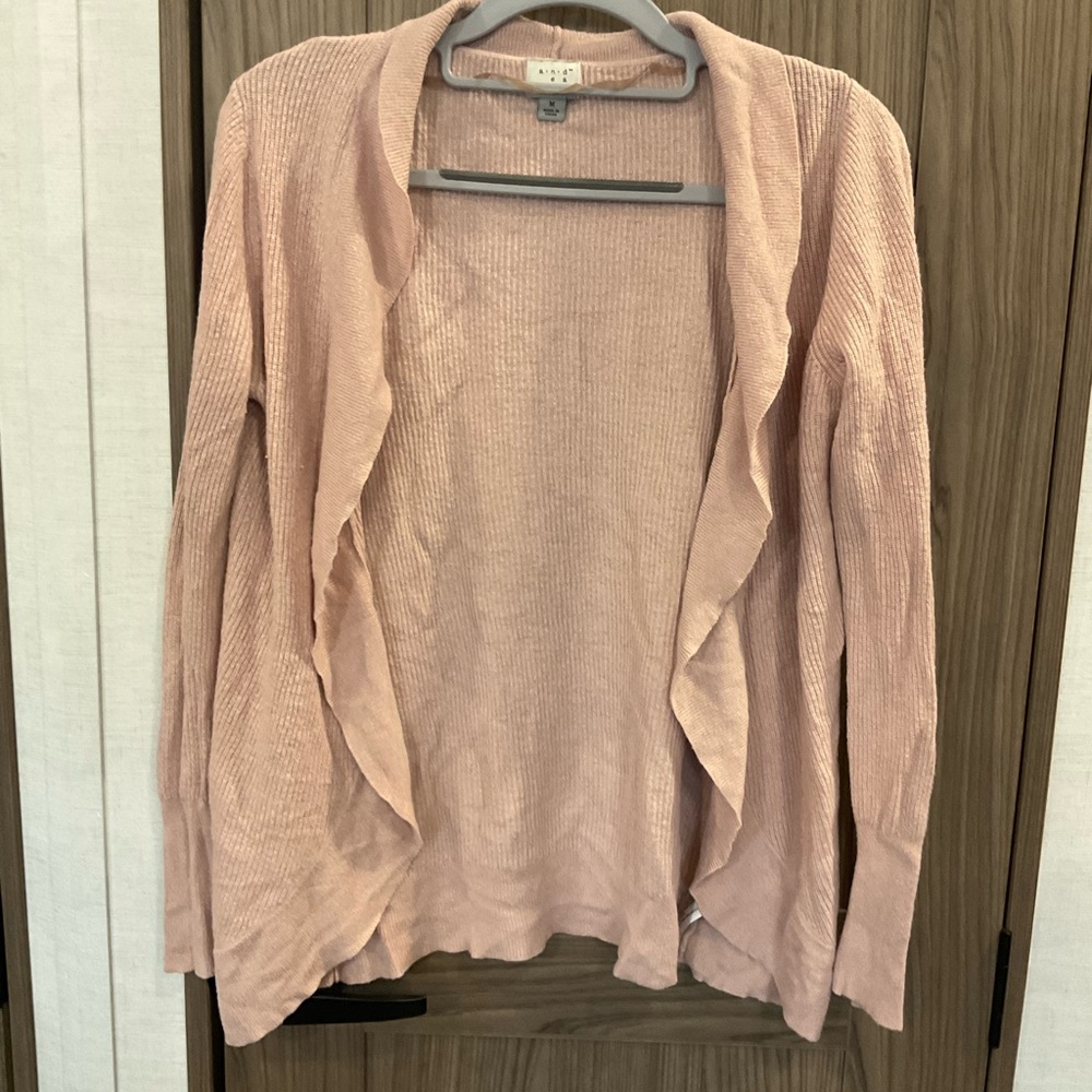 A New Day Womens Pink Open Front Cardigan Size M
